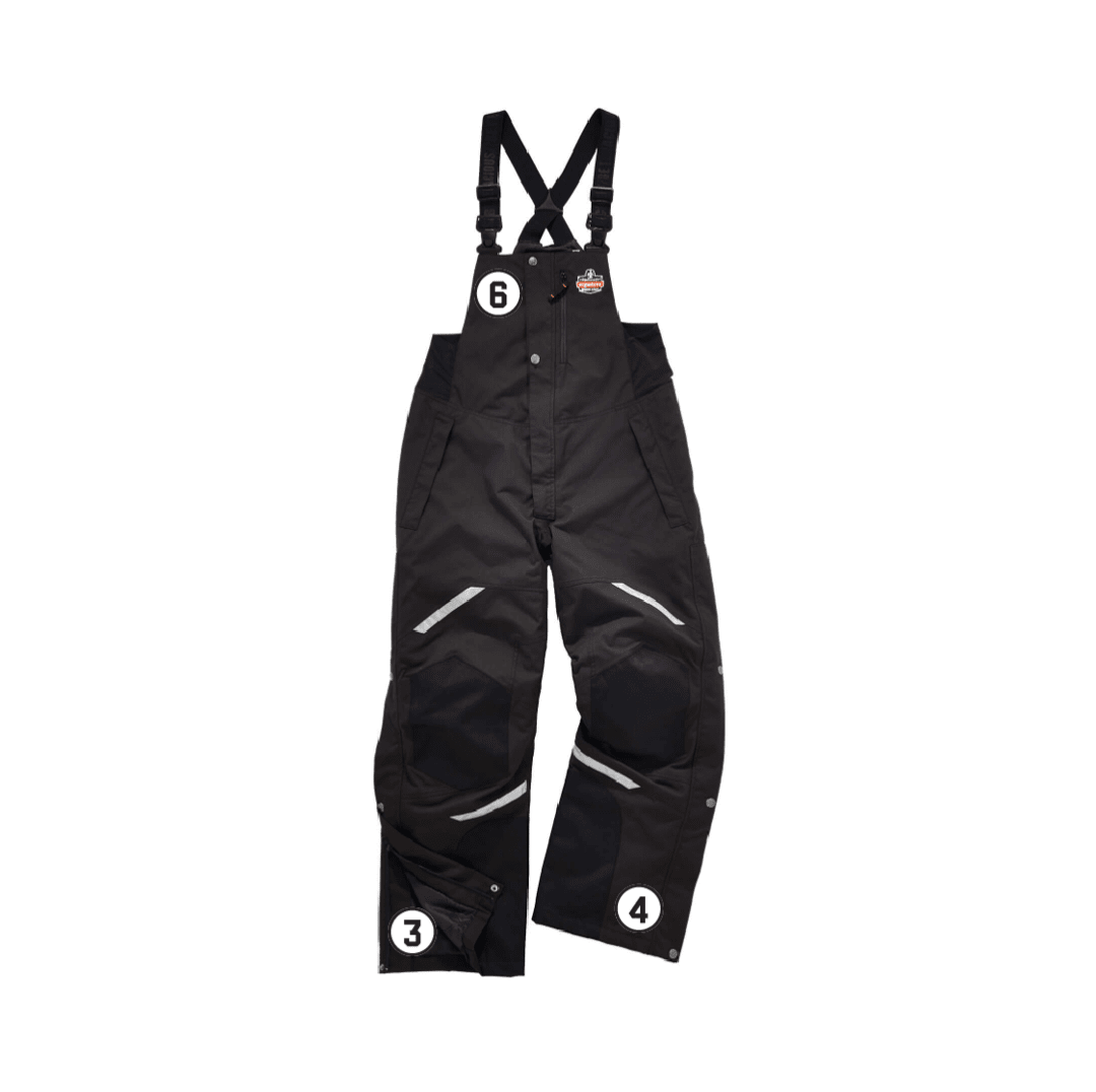 N-Ferno 6471 Insulated Bib Overalls - Heavy-Duty 500D Nylon Shell