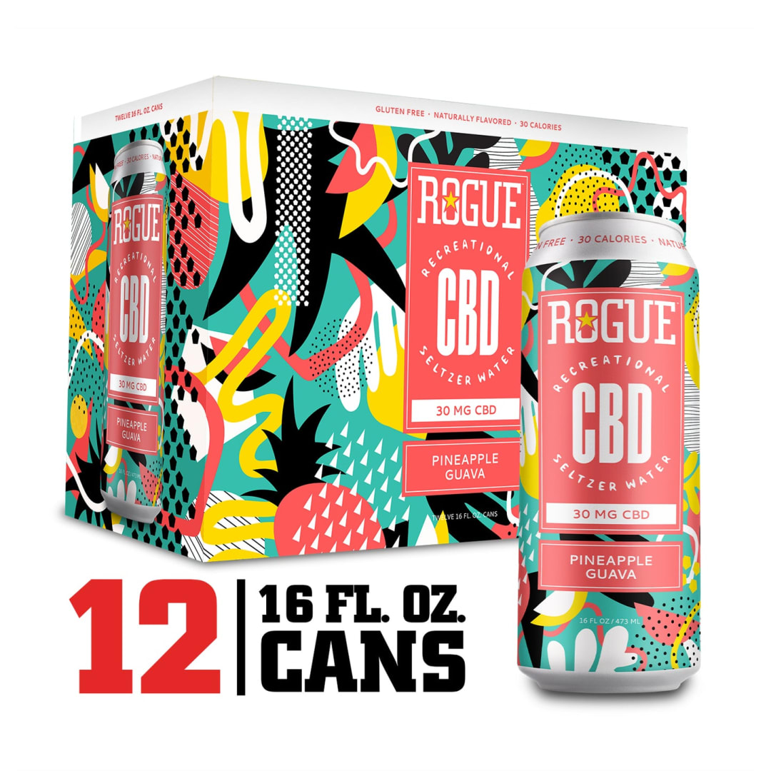 Rogue CBD Seltzer Pineapple Can 12PK 16Z