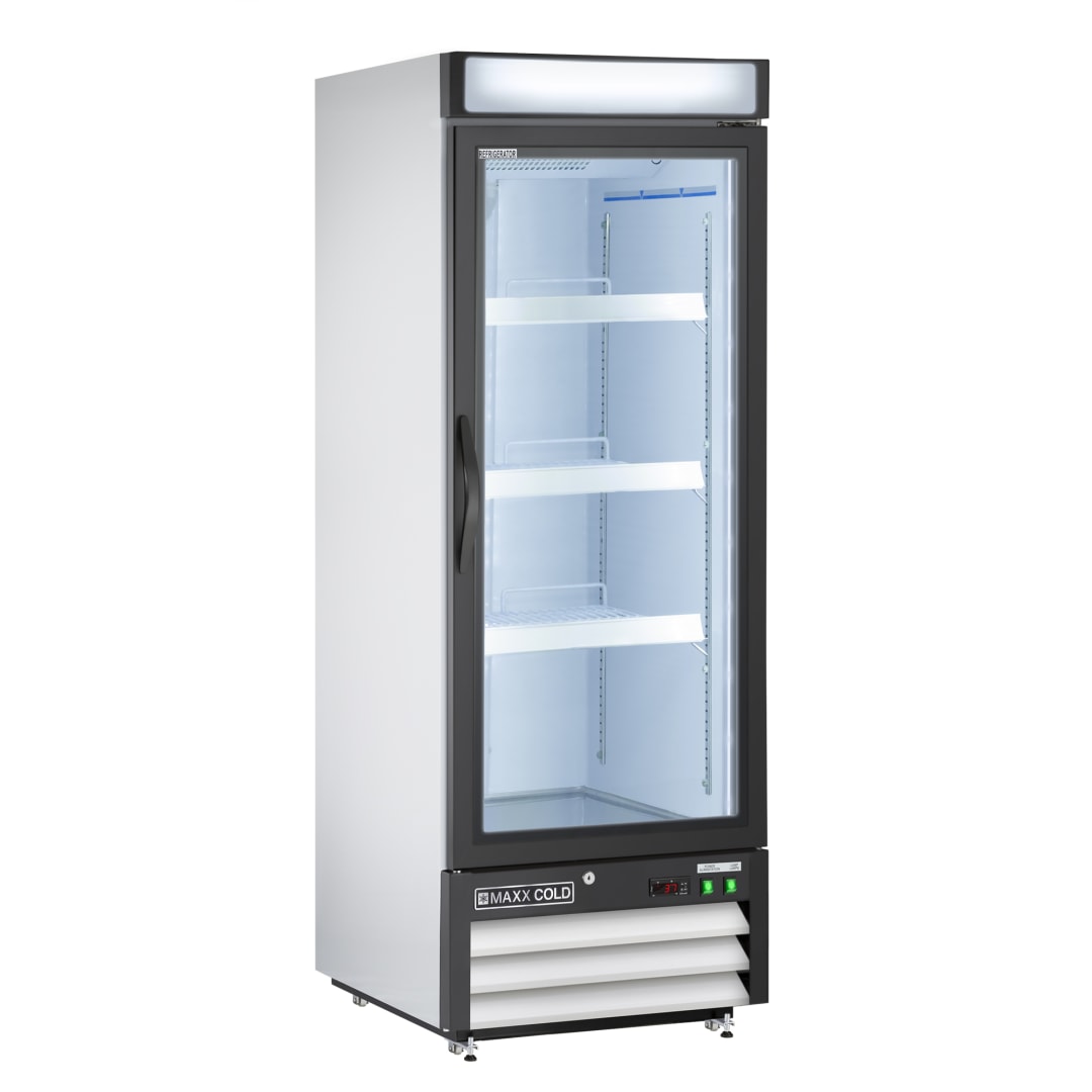 MXM1-16RHC - 25" Glass Door Merchandiser Refrigerator, Free Standing, 16 Cu. Ft.