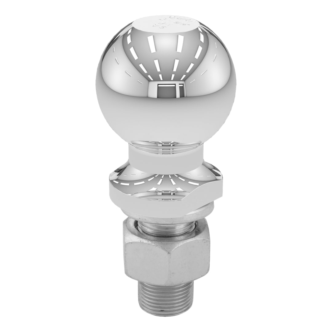 CURT 2-5/16" Trailer Ball (1" x 2-1/8" Shank, 7,500 lbs., Chrome, Packaged) #40167