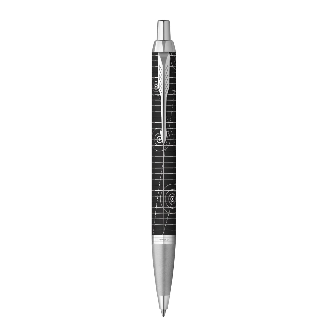 Parker IM Premium Bolígrafo | Colección Legacy of Flight | Acabado cromado | Punta media | Tinta azul | Caja de regalo