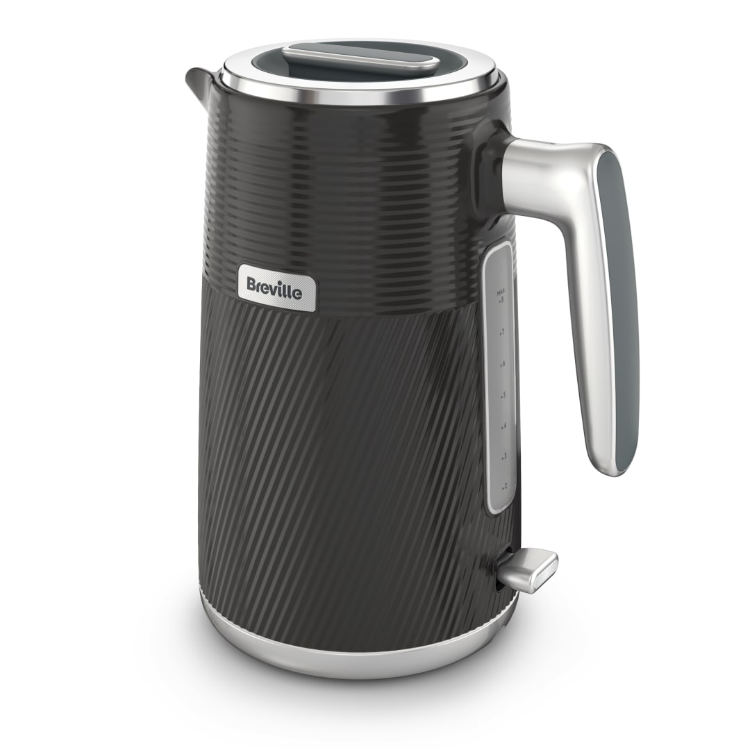 BLACK AND SILVER 1.7L KETTLE UK