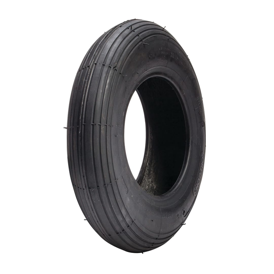 Oregon® 8 in. Wheelbarrow Tire, Premium 2 Ply Rib Tread, 480/400-8 (58-012)