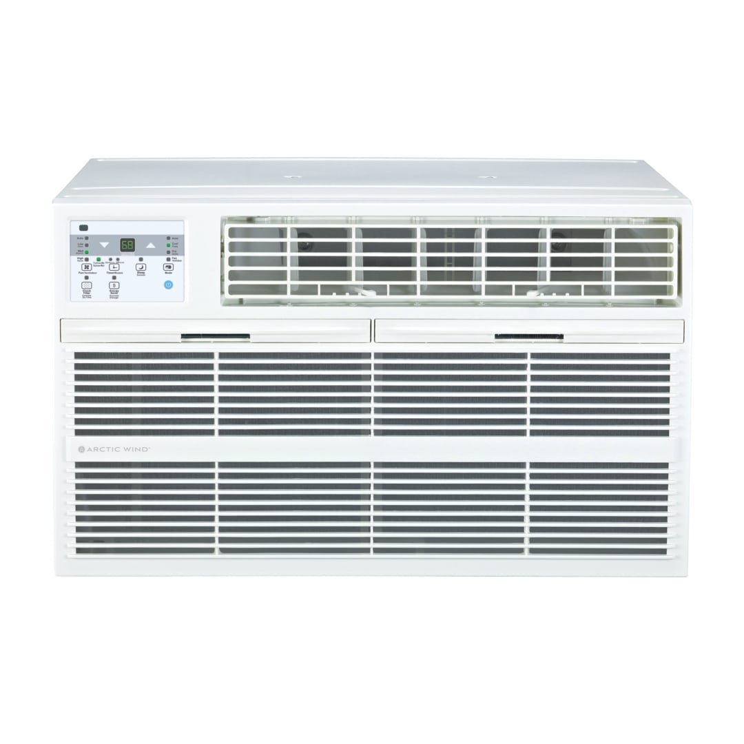 14,000 BTU 230V Through-the-Wall Air Conditioner with 10,600 BTU Electric Heater, Follow-Me Remote Control