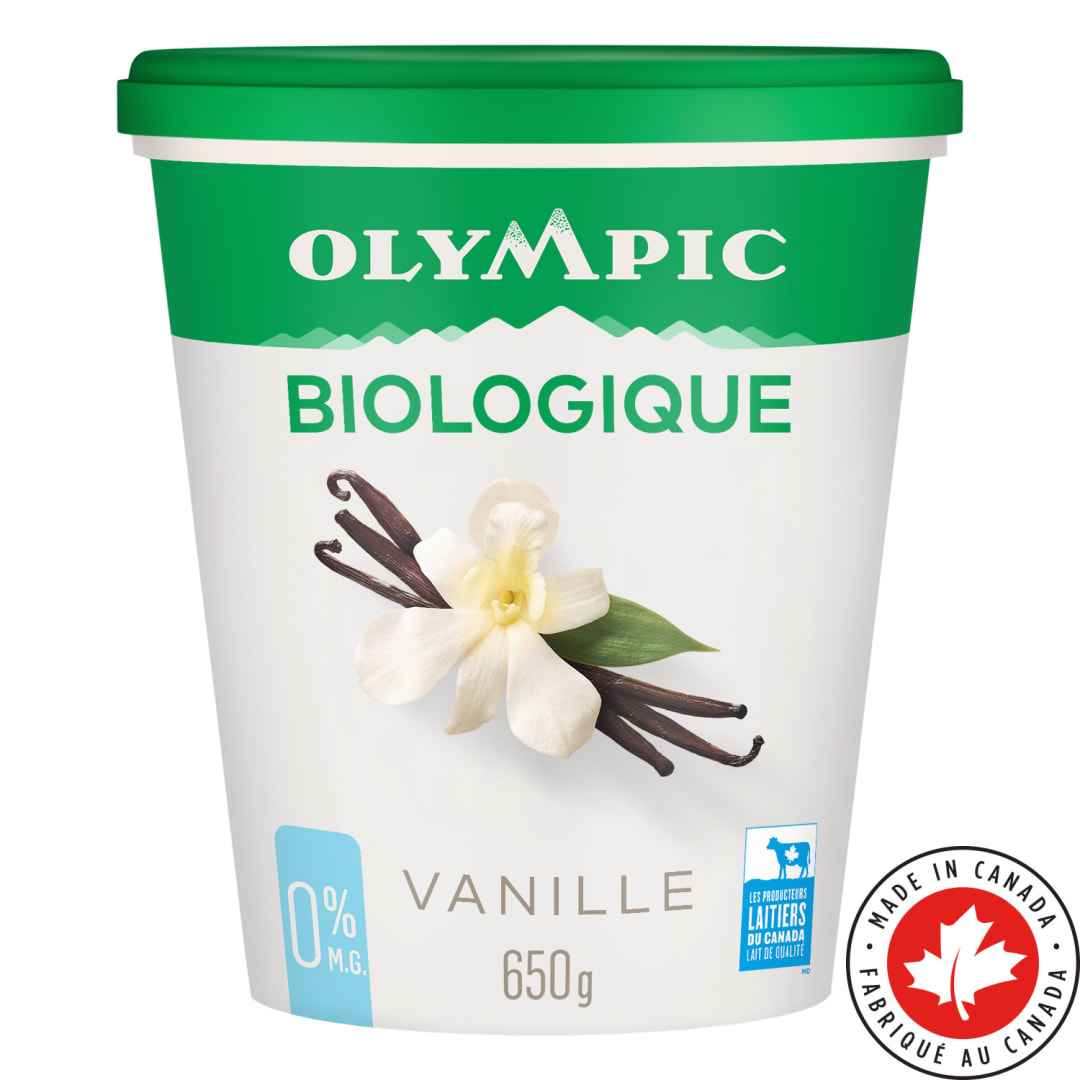 Olympic Organic Vanilla Yogurt 0%, 650g