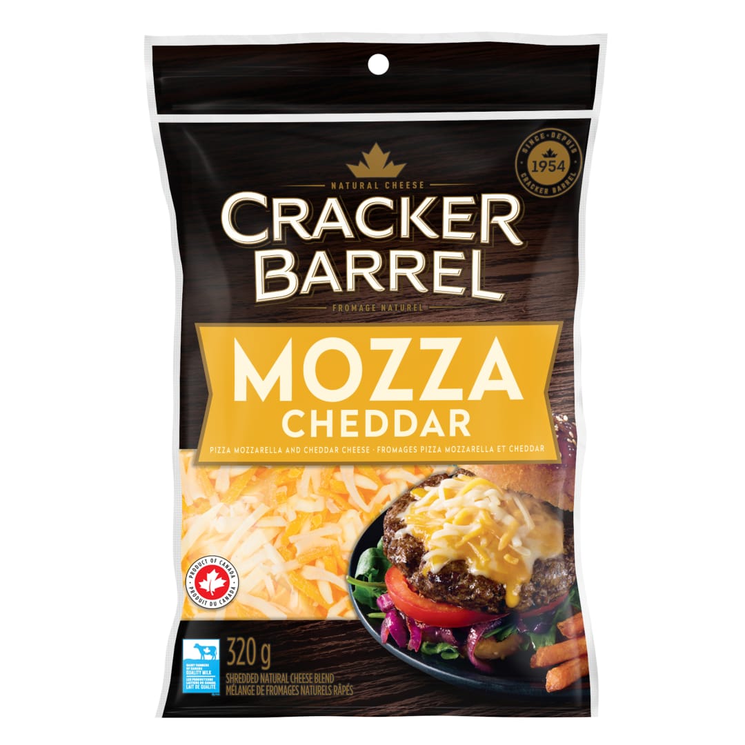 Cracker Barrel Mozza Cheddar Shredded Cheese, 320g