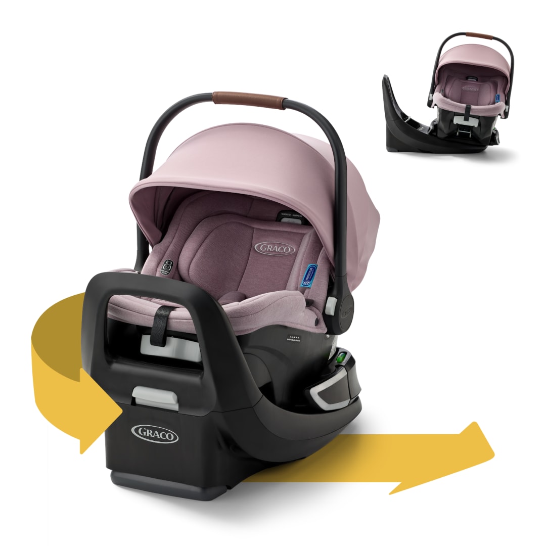 Graco® SnugRide® Turn & Slide Rotating Infant Car Seat, Mulberry