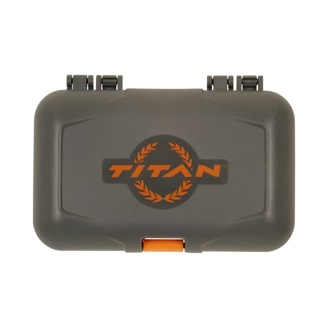 Titan™ Broadhead Box & Caddy, Holds 6 Broadheads, Gray/Orange