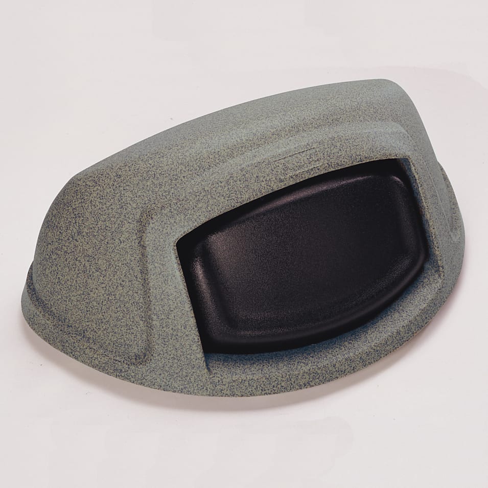 21 Gal. Slimline Half Round Dome Top Lid - Graystone