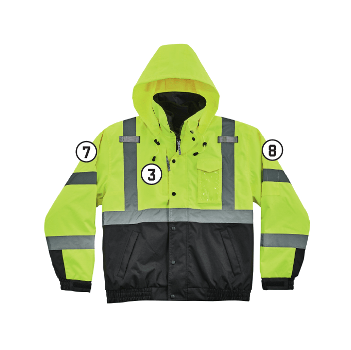 GloWear 8381 4-in-1 Hi-Vis Winter Bomber Jacket - Type R, Class 3