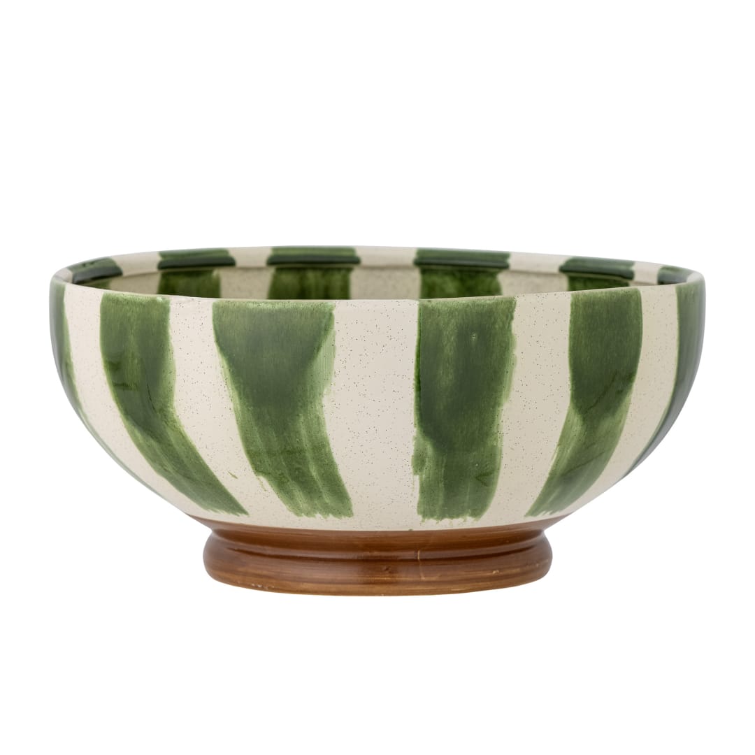 82060442 - Shakti Bowl, Green, Stoneware STOCK: 300