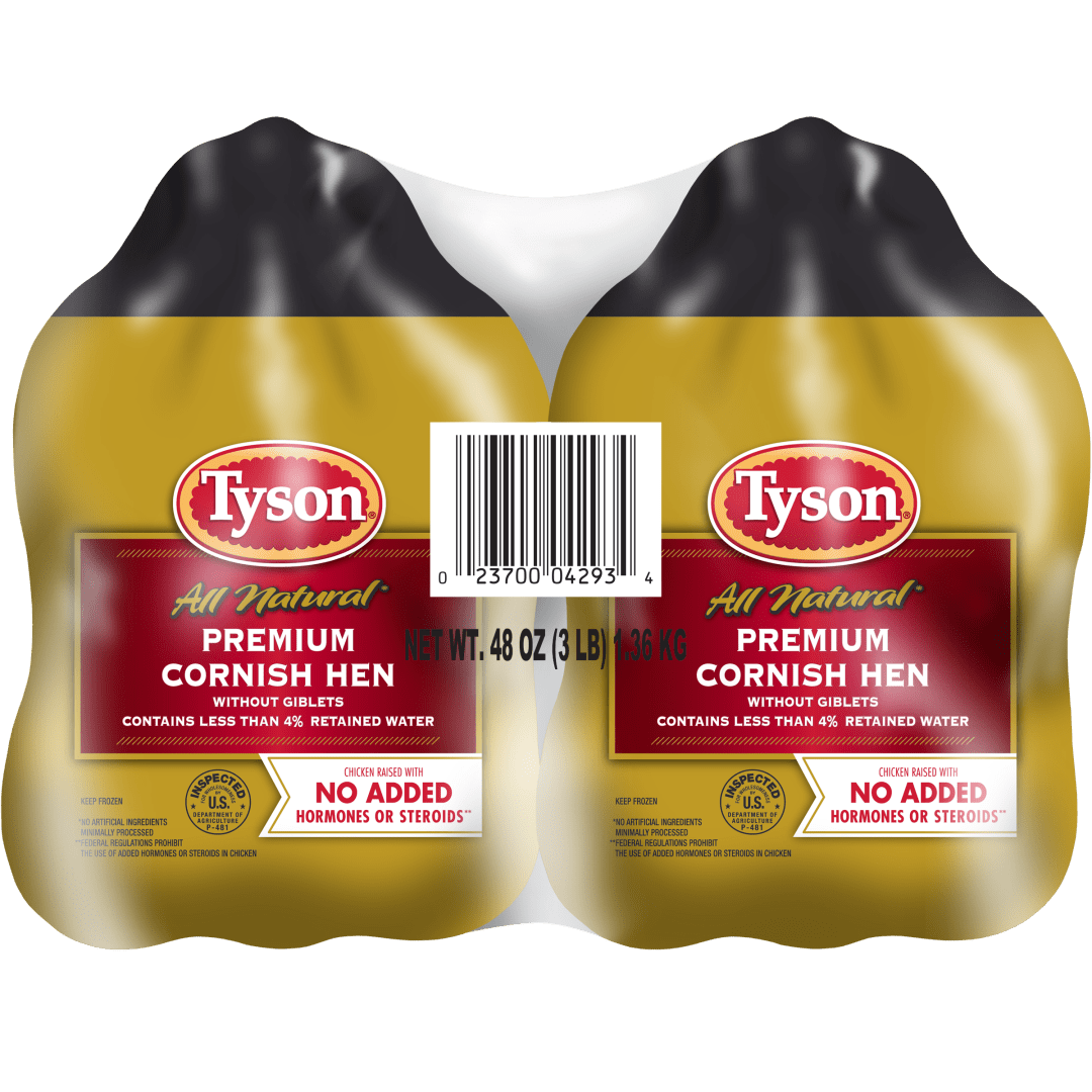 Tyson® All Natural* Premium Cornish Hen (Twin Pack), 48 oz. (Frozen)
