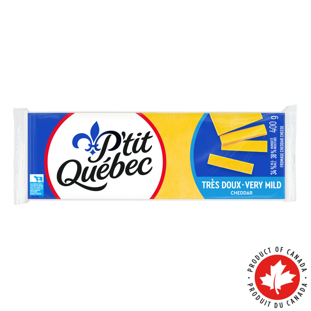 P'tit Québec Very Mild Cheddar Cheese, 400g
