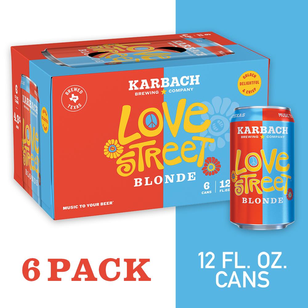 Karbach Love Street 6x12 oz Can Pack CARRIER - UT Austin Promo