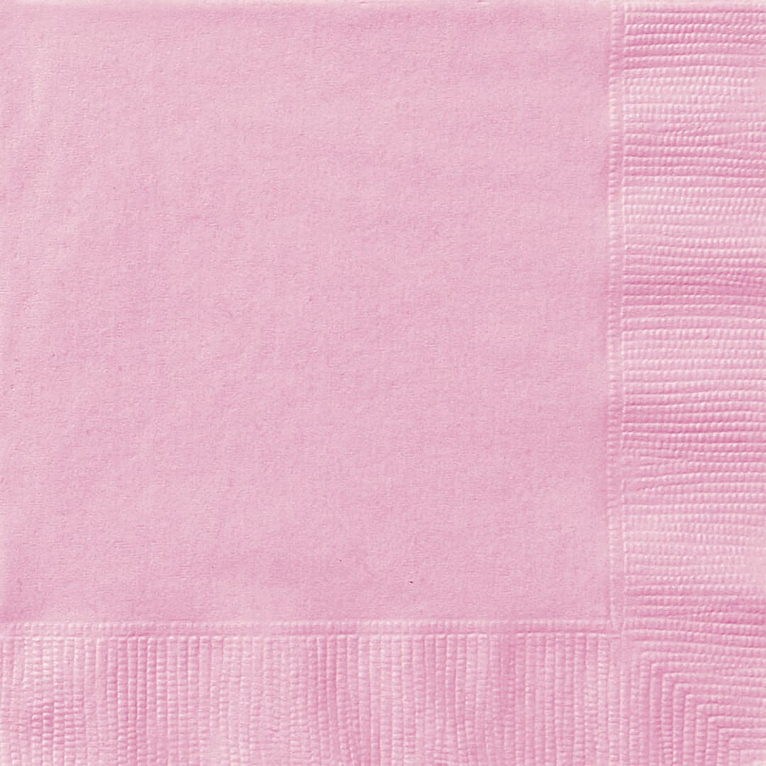 Lovely Pink Solid Beverage Napkins, 100ct