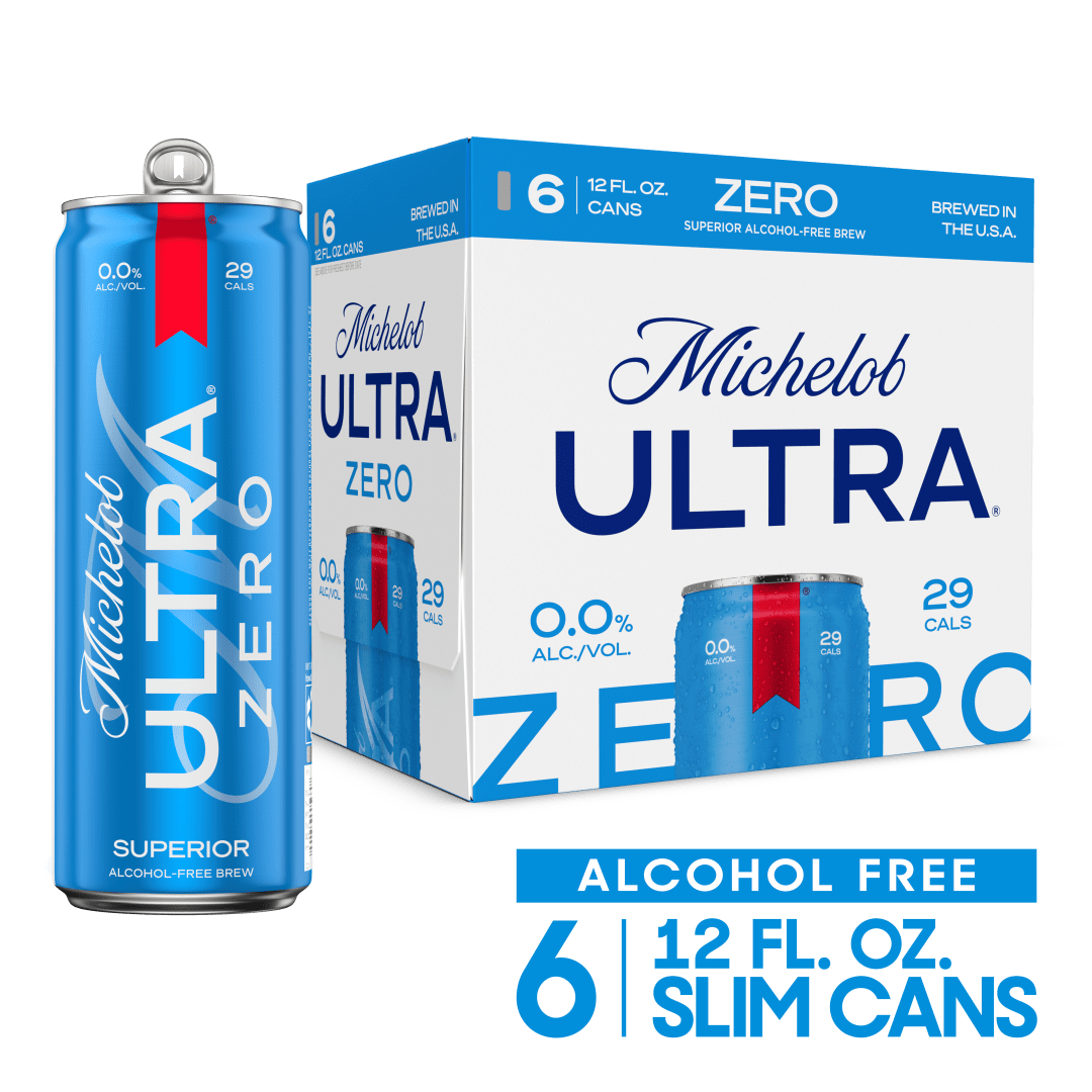Michelob ULTRA ZERO Non-Alcoholic American Lager Beer, 6 Pack, 12 fl oz Cans