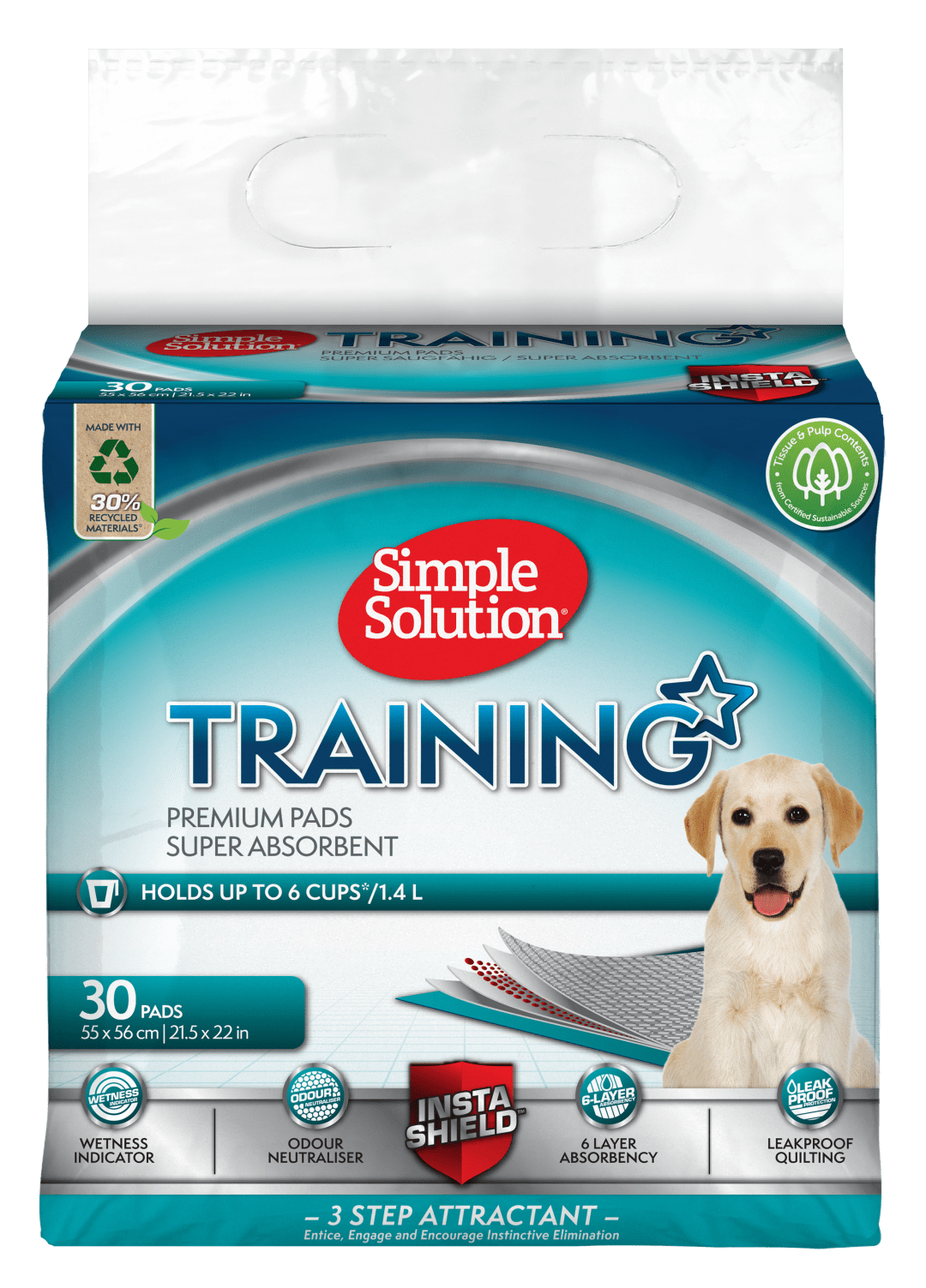 Simple Solution Puppy Training Pads - 30 Pack