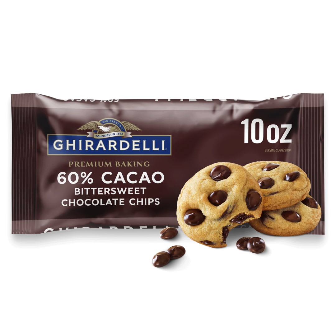 GHIRARDELLI 60% Cacao Bittersweet Chocolate Premium Baking Chips, 10 oz Bag