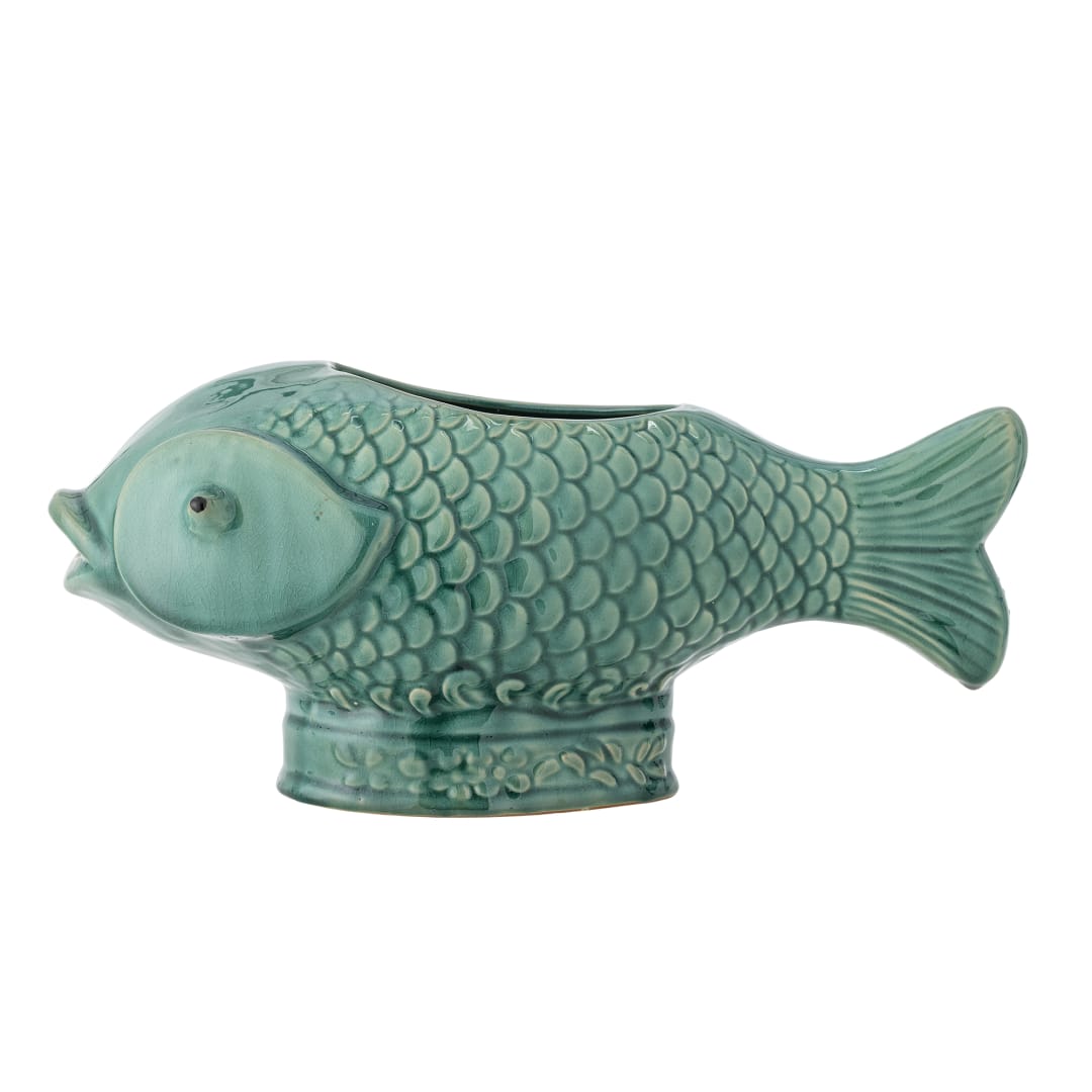 82072817 - Hiro Flowerpot, Green, Stoneware STOCK: 300