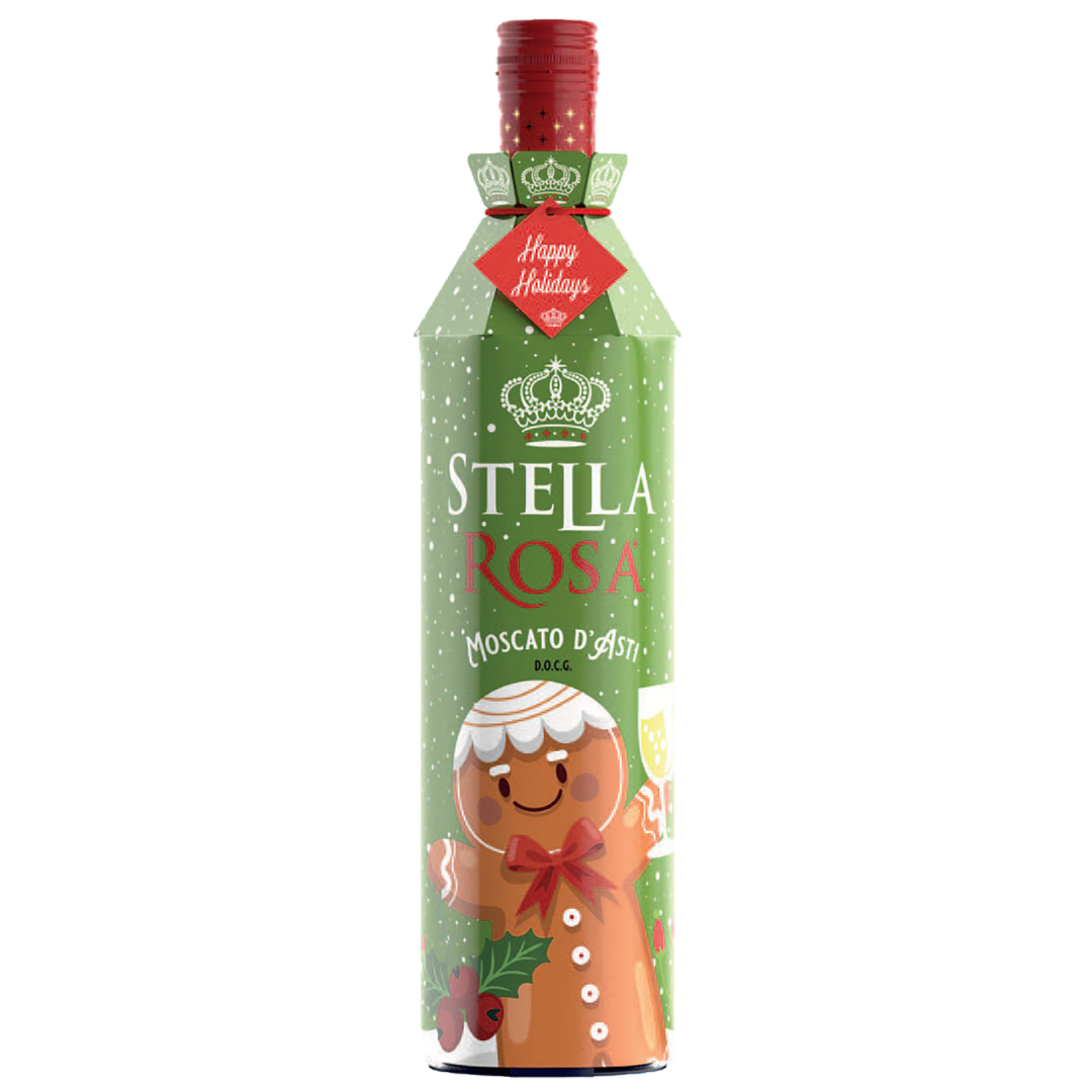 Stella Rosa Moscato d'Asti DOCG Semi-Sparkling White Wine 2024 Holiday Sleeve (6 per case) 750 ml
