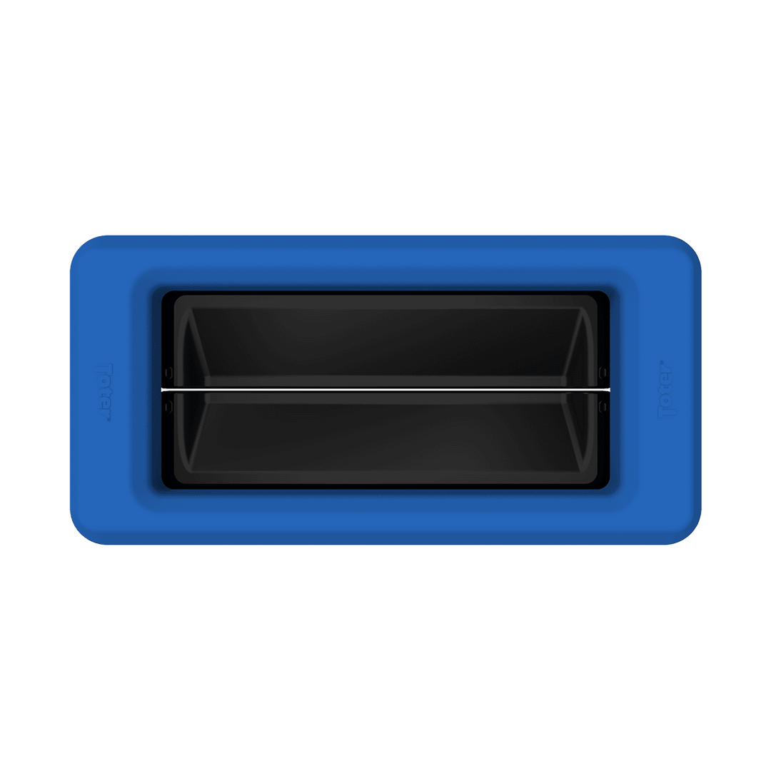 Slimline Rectangular Trash Can Lid with Swing Door - Blue