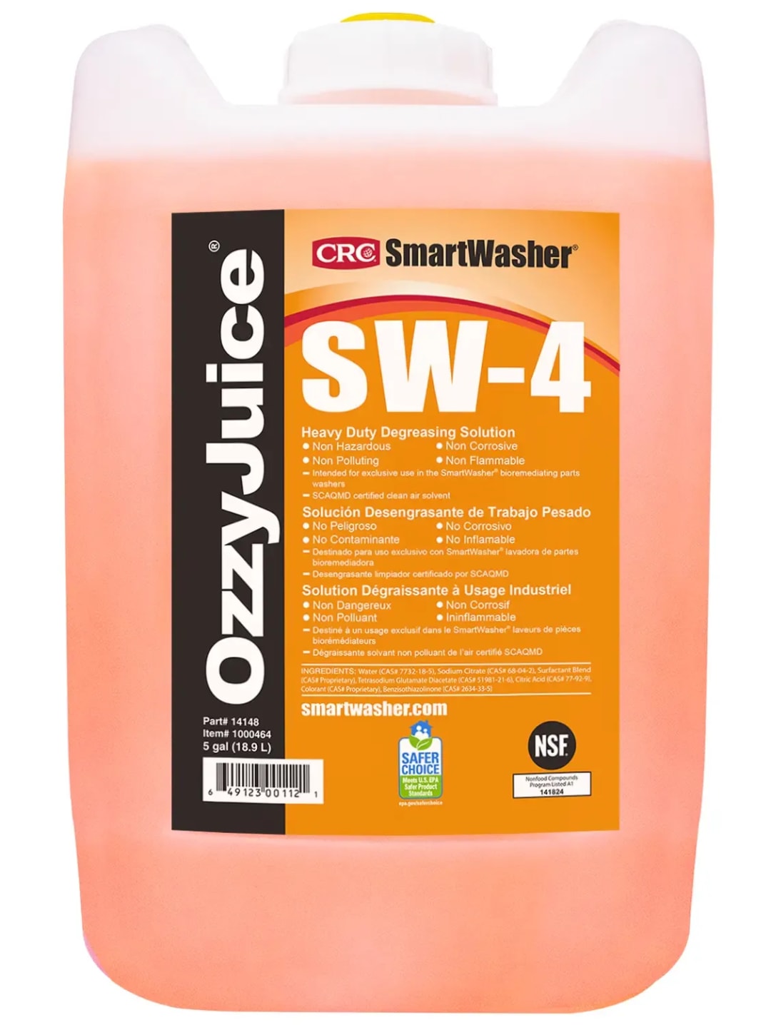 CRC SmartWasher OzzyJuice SW-4 Heavy Duty Degreasing Solution