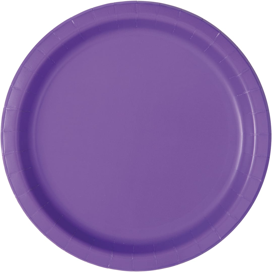 Neon Purple Solid Round 10" Dinner Plates, 20ct