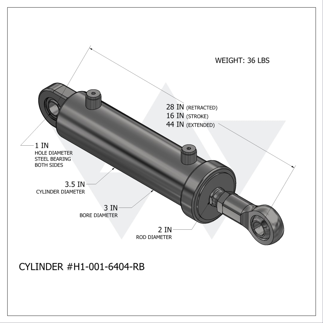 Wastebuilt® Replacement for Heil Lift Cylinder Rebuilt (3" X 2" X 16")