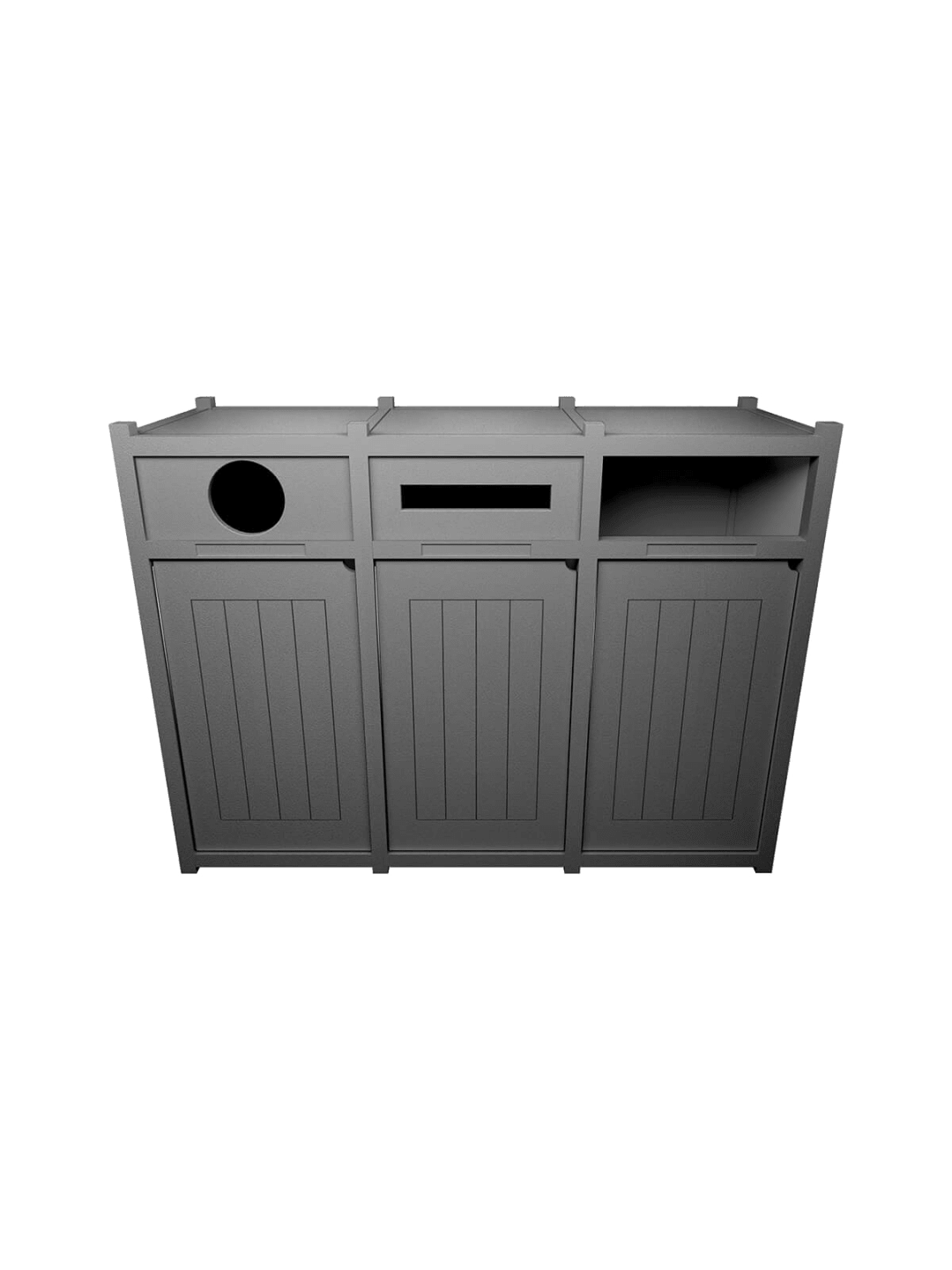  VISION - Triple - Unit - Circle-Slot-Full - Grey