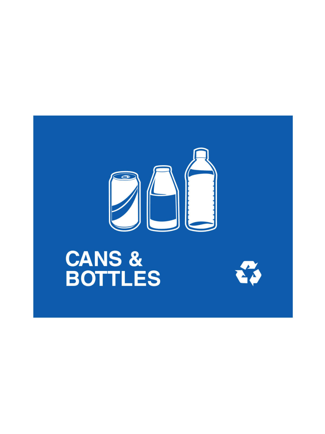  VISION - Sign - Cans &amp; Bottles - Blue