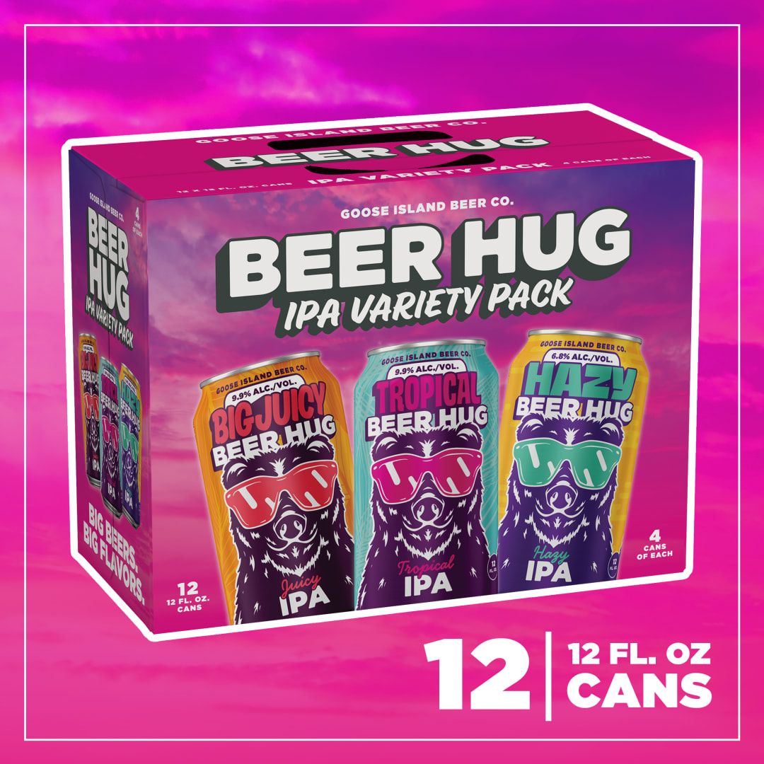 Goose Island Beer Hug IPA Variety Pack, 12 Pack 12 fl. oz. Cans