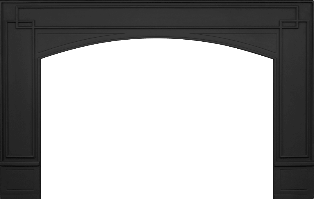 Surround - 7" Black Decorative Cast Iron for Oakville™ 3, 3 Glass, X3