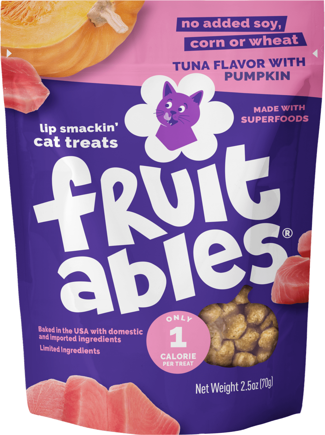 Fruitables Cat Treats, Tuna with Pumpkin, 2.5 Ounces