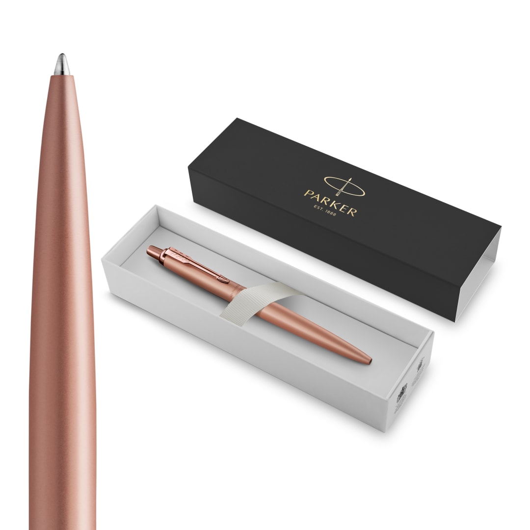 Parker Jotter Xl Bolígrafo, Oro Rosa Mate Monochrome, Punta Mediana, Tinta Azul, En Estuche De Regalo