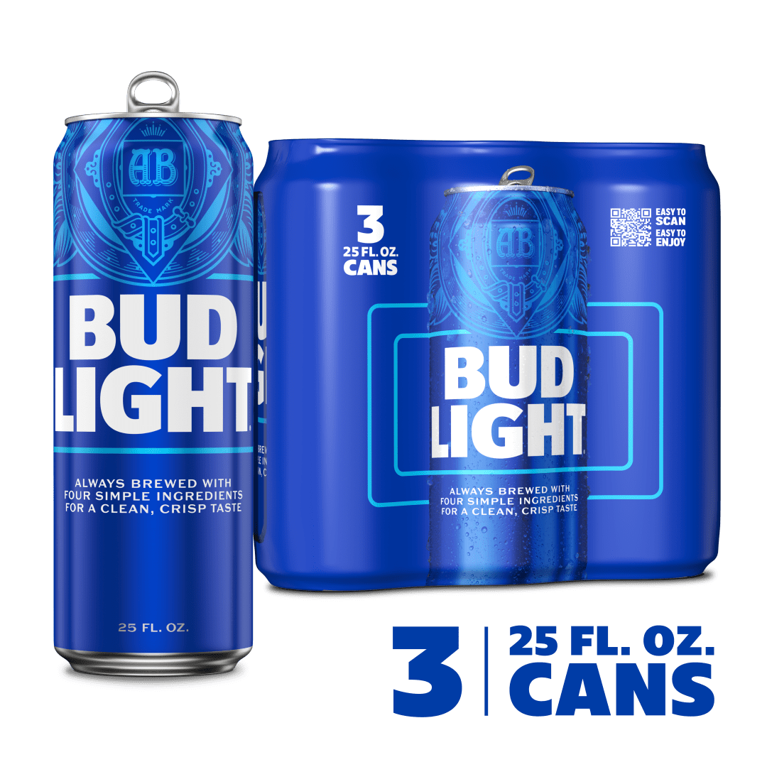 Bud Light Beer, 3 Pack 25 fl. oz. Cans