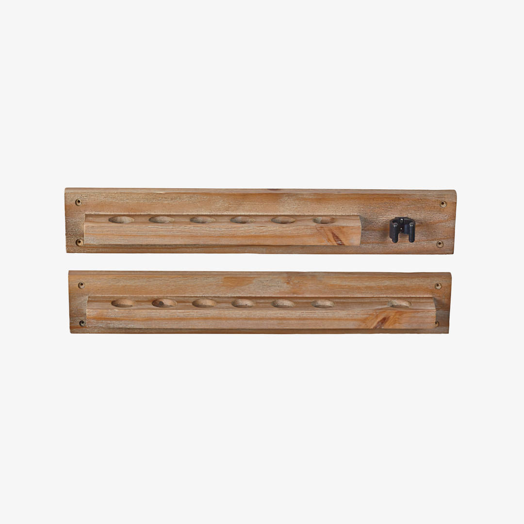 Cue Rack 6-CUE WALL RACK W/ BR