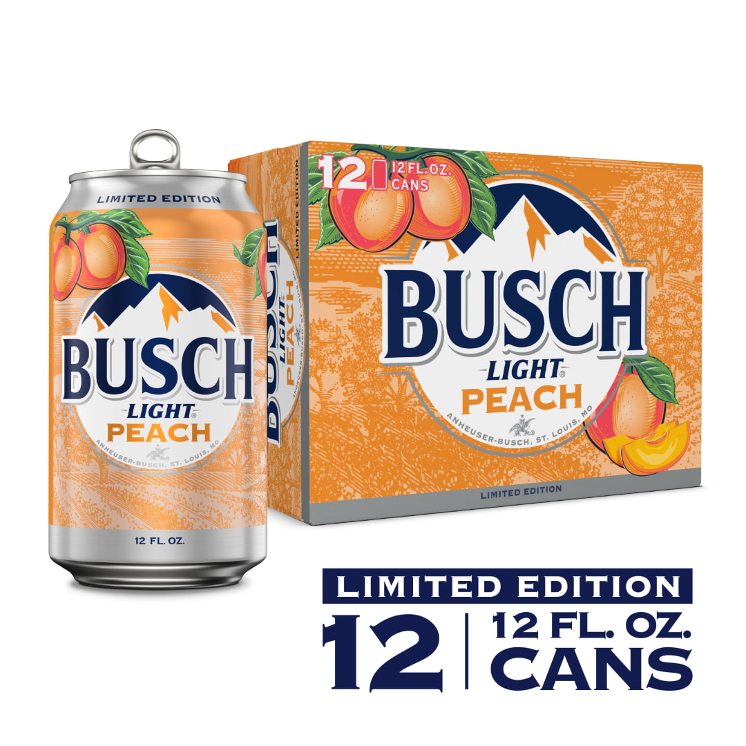 Busch Light Peach Beer 12 - 12 fl oz Cans