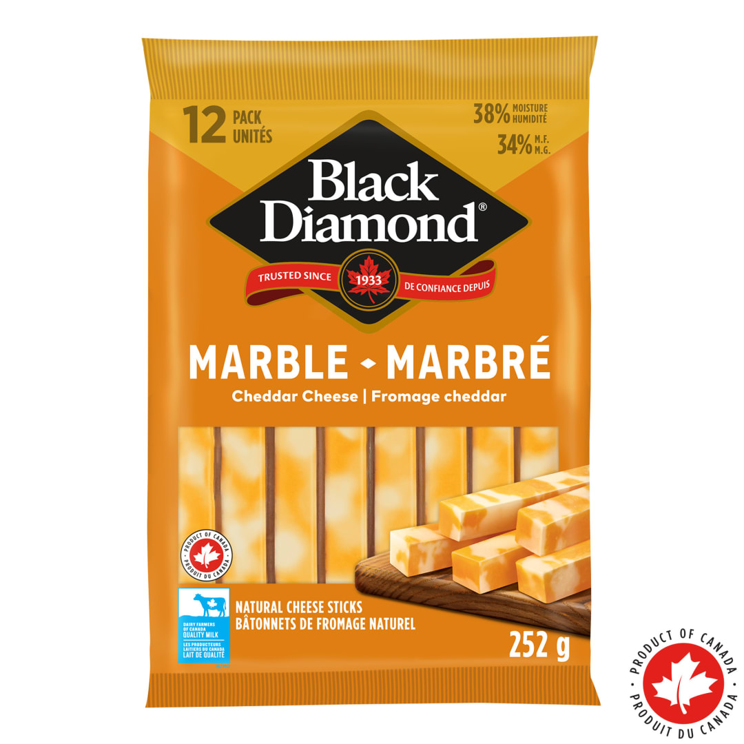Black Diamond Marble Cheese Sticks, 252g