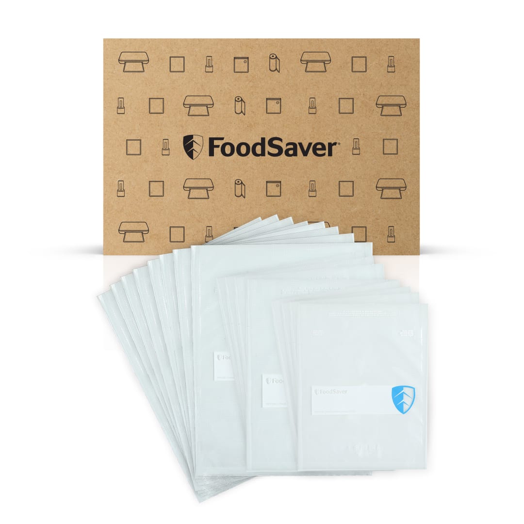 FoodSaver Variety Pack Vacuum Seal Bags, 120 Count, Pre-Cut BPA-Free Freezer Bags