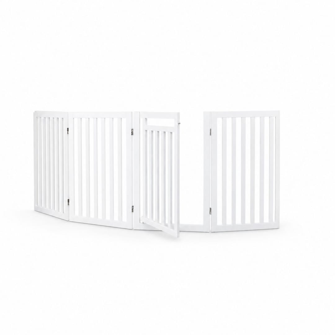 Freestanding 4-Panel Pet Gate 31.5-in Tall