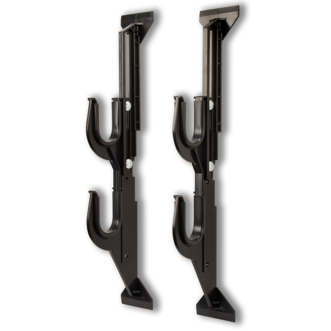 Allen Company Truck Rear Window Gun Rack, Holds 2 Shotguns, Rifles, Bows, or Tools, Adjusts 9.5"-16.5," Black