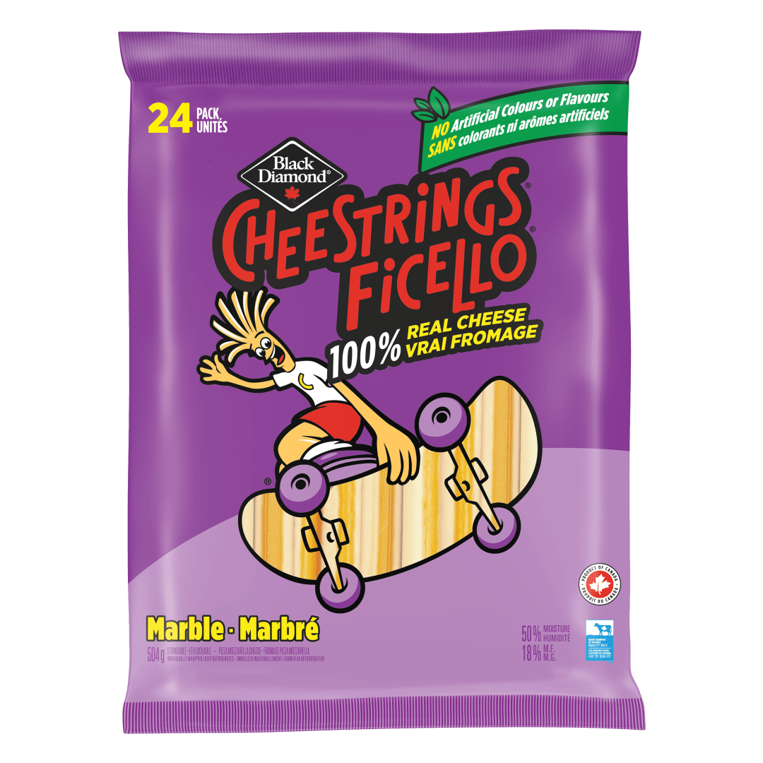 Black Diamond Marble Cheestrings, 24-Pack, 504g