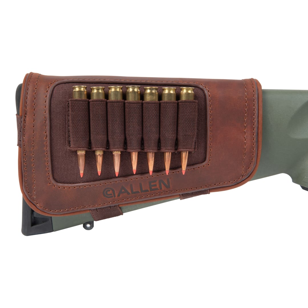 Allen Company Castle Leather Buttstock Cartridge Carrier, Brown