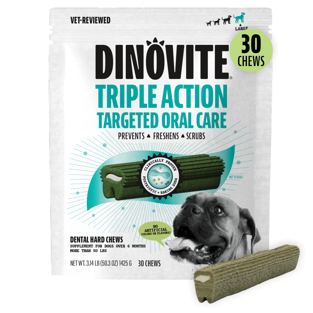 Dinovite Triple Action Targeted Oral Care for Large Dogs 30 Chews