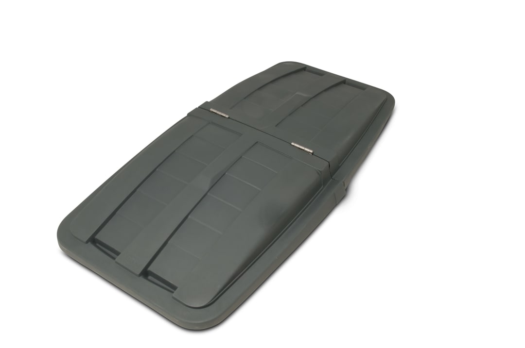 1 Cubic Yard Removable Split Lid for Tilt Trucks - Gray