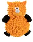 goDog Mopz Rhino Squeaky Plush Dog Toy Chew Guard Technology, Orange, Large