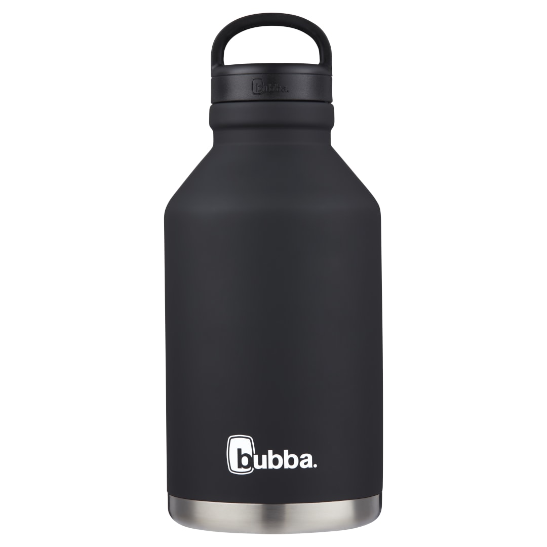 bubba® Growler, de Acero Inoxidable, Diseño con Doble Pared, Trailblazer con Tapa de Boca Ancha, 64 oz, Negro Intenso