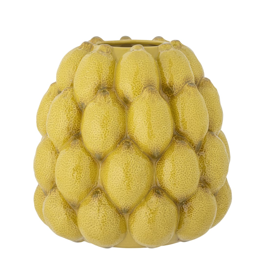 82058576 - Limone Vase, Yellow, Stoneware STOCK: 300