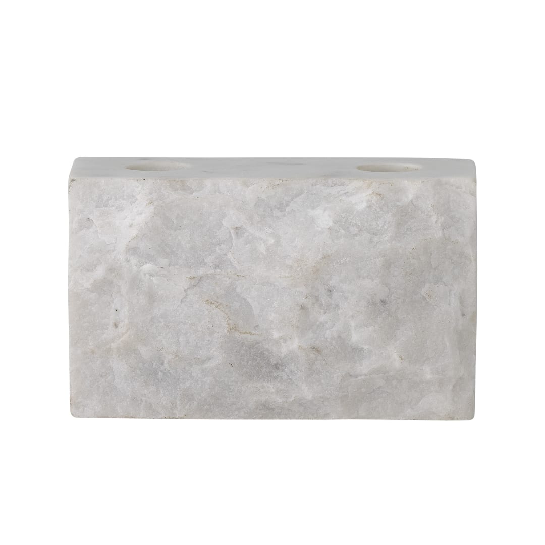 82058053 - Magie Candle Holder, White, Marble STOCK: 17