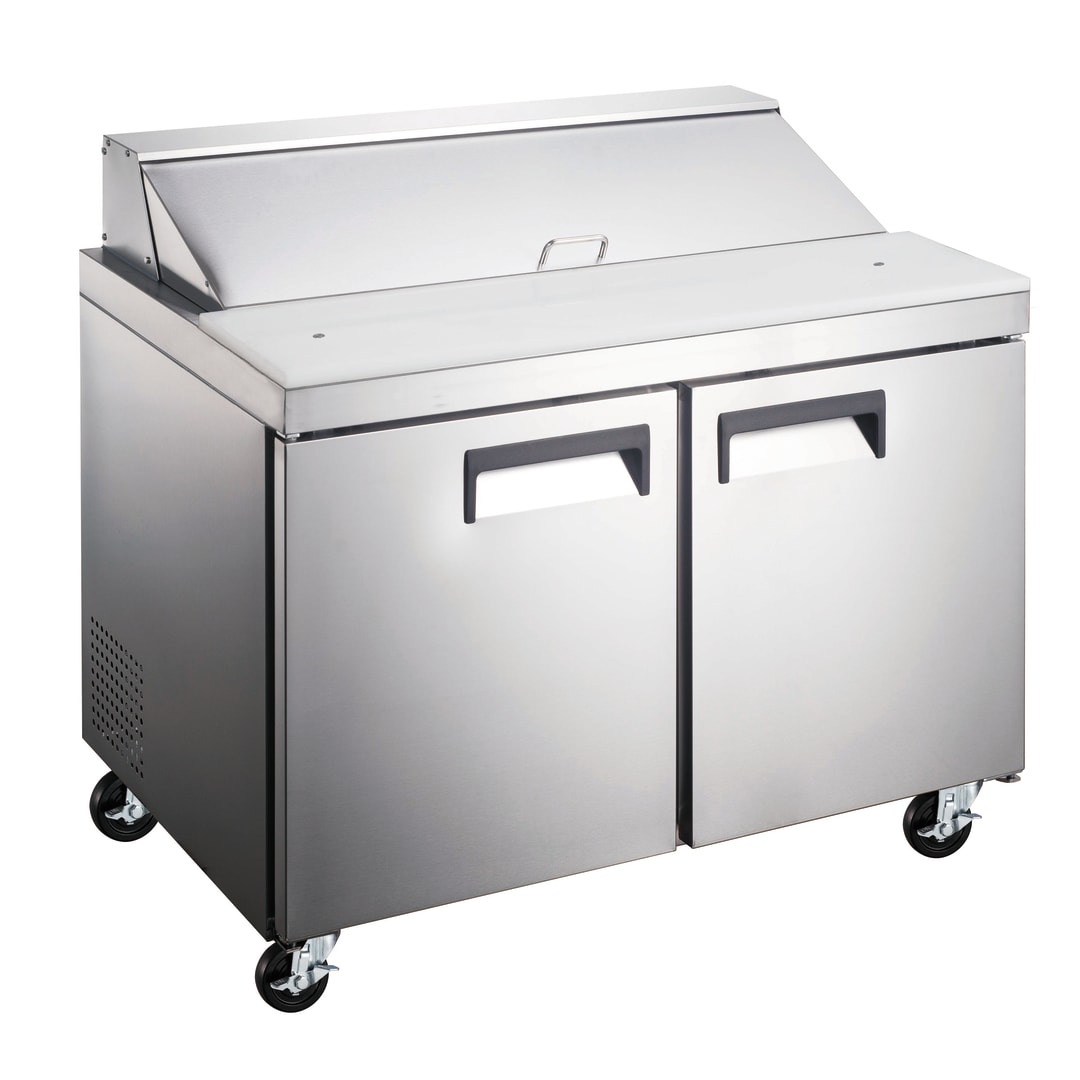 USSL-2D/36 - SALAD PREP TABLE S/S 2 DR 36"